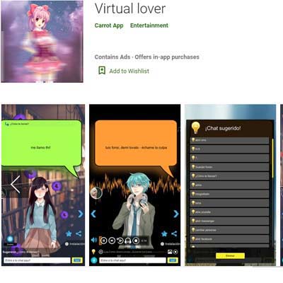 Aplicación Amante Virtual
