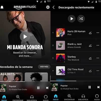 Aplicación Amazon Music Prime