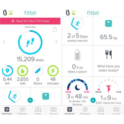 Aplicación Fitbit Force