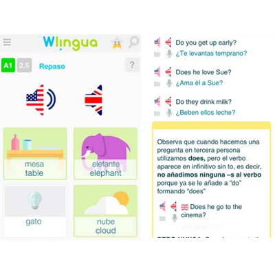 Aplicación Wlingua