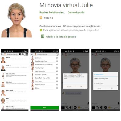 Aplicación Mi Novia Virtual Julie