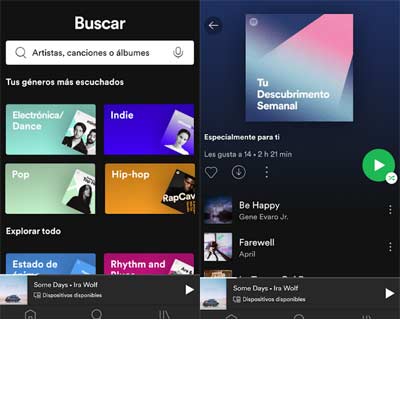 Aplicación Spotify