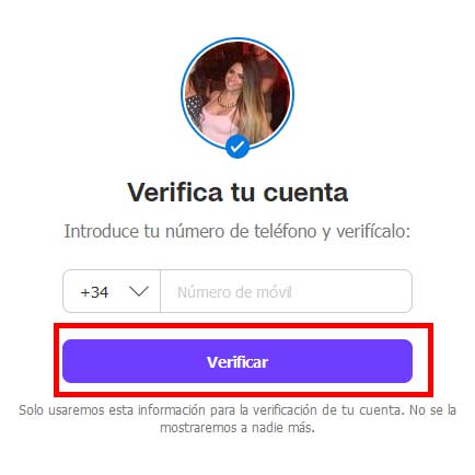 Verifica tu cuenta con el número de teléfono