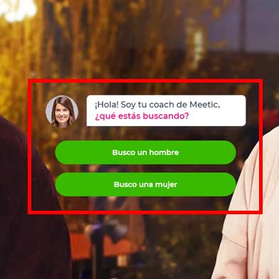 Seleccionar género para crear cuenta en Meetic