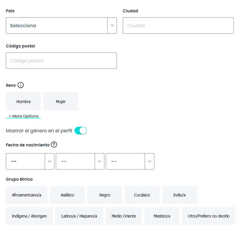 Rellenar el cuestionario de preferencias para encontrar a la pareja ideal